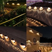 economico Applique per esterni-2/4pcs luce solare per recinzione esterna impermeabile applique da parete luci solari per patio recinzione cortile giardino garage ponte scalinata cancello