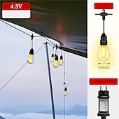 cheap Plug String Lights-Flickering S14 Flame String Lights 5M 10 LED /10M 20LED String Lights for Outside Plug in Garden Lights for Halloween Christmas Connectable Backyard Decorative Lights Cafe Bistro Patio