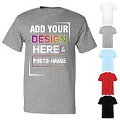 billige tilpassede klær for menn-herre unisex skjorte 100 % bomull t-skjorte t-skjorte optisk illusjon 3d grafiske utskrifter rund hals tilpasset trykk svart rød blå grønn 3d print daglig ferie kortermet print klær klesdesigner