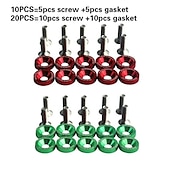 economico Attrezzi per riparazione auto-10pcs alluminio m6 x 20 modifica styling auto parafango rondella targa bulloni decorazione auto