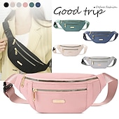 olcso univerzális telefontáska-oxford textil fanny pack, női nagy kapacitású deréktáska