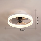 cheap Ceiling Fan Lights-Ceiling Fans with Lights Flush Mount Low Profile Indoor Ceiling Fan,15.7&quot; /19.6&quot; Dimmable Bladeless Ceiling Fans with Remote Control,Smart 3 Colors 6 Speeds Reversible