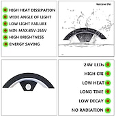 abordables luces de pared al aire libre-lámpara led de pared para exteriores 24w con sensor de movimiento ip65 control de luz a prueba de agua adecuado para baño garaje cerca cubierta patio ac85-265v