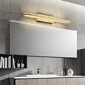 cheap Vanity Lights-LED Vanity Light Crystal Waterproof IP20 20W Mirror Light Modern White Minimalist Bathroom Light Fixture Aluminum Iron Bathroom Wall Sconce  Wall Mount Lighting Fixture