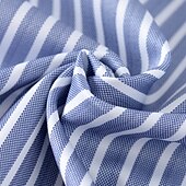 economico camicie da uomo no stiro-Per uomo Camicie Camicia a righe Camicia non stirabile Banda Matrimonio Da mare Nero Verde chiaro Rosso Blu reale Manica corta Collo ripiegabile Per tutte le stagioni Abbigliamento Bottone giù