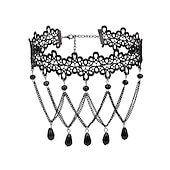 levne Příslušenství a další-Náhrdelník Chocker Náhrdelník Chocker Punk a gotika Lolita Krajka Pro Lolita Kostýmová hra Dámské Kostýmní šperky Módní šperky