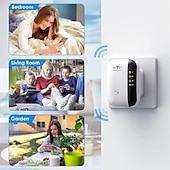 economico Router wireless-1pc wifi extender wifi range extender, ripetitore internet wireless, ripetitore di segnale fino a 2640sq. ft e 25 dispositivi, amplificatore a lungo raggio con porta Ethernet, configurazione a 1 tocco, punto di accesso