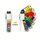 abordables Jusqu'à 30 $-peinture aquarelle solide en forme d'éventail de couleur supérieure 18/25/33/42 ensemble d'outils de peinture aquarelle sécurité des enfants peinture aquarelle lavable non toxique mini fournitures de peinture de voyage portables