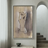 preiswerte Nude Art-Handgefertigtes handgemaltes Ölgemälde Wand modernes abstraktes Gemälde nackte Dame Leinwand Gemälde Heimdekoration Dekor gerollte Leinwand kein Rahmen ungedehnt