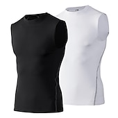 abordables Maillots Hombre-Hombre Camiseta sin mangas de gimnasio Camiseta sin Mangas de Compresión Sin Mangas Capa base Deportivo Otoño Poliéster Elastán Secado rápido Reductor del Sudor Entrenamiento de gimnasio Baloncesto