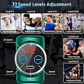 economico Massaggiatori per corpo-pistola per massaggio ad alta frequenza mini lcd 32 velocità fascia pistola massaggiatore muscolare rilassamento corpo relax fitness