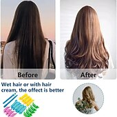 cheap Hair Rollers-Heatless Curls.18 Pack...Magic Spiral Hair Curlers Set No Heat Hair Rollers Heatless Hair Curlers For Long/Short Hair Wave Hair Curlers Perm Kit.DIY Hairstyle Tools For Women Girls. Hair Accessories
