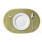 abordables Plaidemats &amp; Coasters &amp; Trivets-manteles individuales manteles individuales resistentes al calor impermeables lavables al aire libre para bodas cocina comedor mesa de patio decoraciones 1 piezas