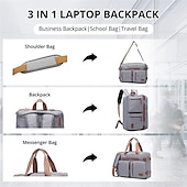 cheap Laptop Bags,Cases &amp; Sleeves-15.6 Inch And 17.3 Inch 3 In 1 Computer Laptop Carry Bag Office Designer Waterproof Business Laptop Briefcase Bag 1pc