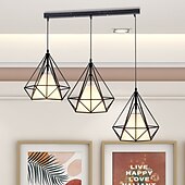 olcso Függőfények-led függőlámpa 60 cm 3 fényű sputnik design csillárok étkezőbe hálószoba függőlámpák ipari festett felületek 110-240v