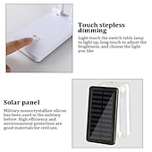 abordables Lámparas de escritorio-lámpara de mesa plegable solar regulable táctil lámpara de escritorio lámpara de mesa de protección ocular lámpara de mesa recargable solar portátil carga usb solar