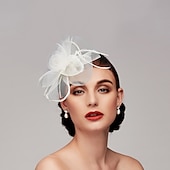 preiswerte Faszinator-Damen Fascinator für Party Hochzeit Sonderanlass Federstoff Rot Pink Grün um zu beeindrucken Fascinator Renntag Kleid