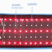 economico Massaggiatore per il corpo-rosso &amp; la cintura di bellezza a luce led a infrarossi ha portato il massaggio del pad caldo 660nm / 850nm il pad termico in vita riduce il gonfiore