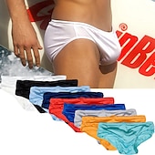 billiga Surfing, dykning och snorkling-Herr Badkläder Badshorts Simkort Slät Andningsfunktion Mjuk Utomhus Ledigt Dagligen Hawaiisk Stylish Svart Vit Microelastisk