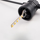 cheap Plug String Lights-Flickering S14 Flame String Lights 5M 10 LED /10M 20LED String Lights for Outside Plug in Garden Lights for Halloween Christmas Connectable Backyard Decorative Lights Cafe Bistro Patio