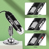 cheap Microscopes &amp; Endoscopes-500X 1000X 1600X Digital Microscope Camera 3in1 Type-C USB Portable Electronic Microscope For Soldering LED Magnifier For Cell Phone Repair