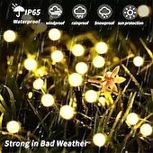 economico Illuminazione vialetto-luce solare da giardino luci lucciola impermeabili luci ondeggianti starburst esterne 2 modalità 6/8/10 teste per la decorazione del percorso del patio del cortile