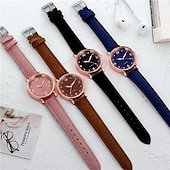 abordables Relojes de Cuarzo-Reloj de cuarzo de lujo para mujer, reloj de pulsera de cuarzo a la moda para mujer, pulsera de color de moda diversa y concisa de gama alta para reloj informal a juego para mujer