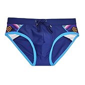 cheap Men's Swim Shorts-Men's Swimwear Swim Shorts Shorts Swim Briefs Print Print Comfort Breathable Outdoor Daily Going out Sports Hawaiian Black Blue