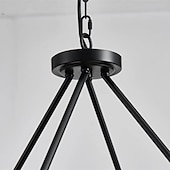 preiswerte Pendelleuchte-LED-Pendelleuchte Vintage-Kronleuchter aus lackiertem Metall, mit 6/8/10/12 Lichtern, rustikale Vintage-Bauernhaus-Kronleuchter-Beleuchtung, Kutschenrad-Anhänger, schwarz