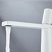 abordables Classiques-mitigeur lavabo haut, mitigeur lavabo monobloc monocommande monotrou montage sur gorge, avec flexible eau chaude et eau froide, robinets cuve en laiton