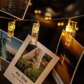 tanie Łańcuchy świetlne baterii-Lampki świetlne LED Oświetlenie Fotograficzne USB LED Bajkowe Lampki Zasilane Baterią Girlanda do Sypialni Domu na Imprezę Ślubną Dekoracja