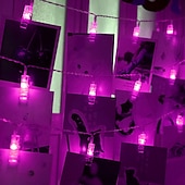 tanie Łańcuchy świetlne baterii-Lampki świetlne LED Oświetlenie Fotograficzne USB LED Bajkowe Lampki Zasilane Baterią Girlanda do Sypialni Domu na Imprezę Ślubną Dekoracja