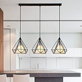 olcso Függőfények-led függőlámpa 60 cm 3 fényű sputnik design csillárok étkezőbe hálószoba függőlámpák ipari festett felületek 110-240v