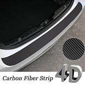 رخيصةأون أدوات حماية وتصميم هيكل السيارات-starfire 90cm car rear trunk bumper carbon fiber sticker anti-scratch anti-collision protection cover strip trunk sill guard decal
