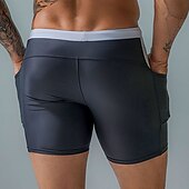 cheap Men&#039;s Boxer Swim Trunks-Men&#039;s Swimwear Swim Shorts Swim Trunks Boxer Swim Shorts Shorts Plain Comfort Breathable Outdoor Daily Going out Sports Hawaiian Black Blue