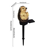 cheap Outdoor Spotlights-Solar Lamp Outdoor Garden Lamp Imitation Animal Solar Night Lamp Hedgehog Resin Landscape Channel Spotlight LED Pile Lamp Garden Garden Lawn Lawn Lamp  1PC