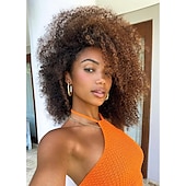 levne Nejkvalitnější paruky-krátká kudrnatá paruka afro kudrnaté paruky pernaté kudrnaté paruky syntetické afro paruky pro černošky