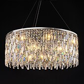 preiswerte Kronleuchter-Licht Luxus Wohnzimmer Kronleuchter neue moderne einfache runde Licht Luxus Kristalllampe Designer Wohnatmosphäre Restaurant Kronleuchter