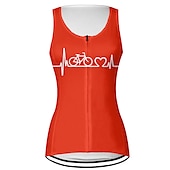 abordables Vestes et gilets pour femmes-Femme Gilet Velo Cyclisme Maillot Velo Cyclisme Sans Manches Cyclisme Gilet / Gilet Top avec 3 poches arrière VTT Vélo tout terrain Vélo Route Respirable Séchage rapide Evacuation de l&#039;humidité Poche