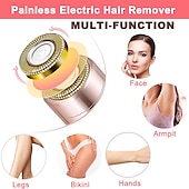 halpa Karvanpoistolaitteet-Naisten ystävänpäivälahjat kasvojen karvanpoisto naisille kivuton karvanpoistaja vedenkestävä parranajokone karvanpoistaja LED-valolla kasvoille bikinitupeksi persikkakangas yläviikset huuli leuka