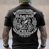 ieftine Tricouri amuzante pentru bărbați-Bărbați Grafic Μηχανή Tricou Tricou Motocicletă Manșon scurt Tricou Tipărire 3D Stil Nautic Cămașă Epocă Modă Designer În aer liber Zilnic Sport Galben Albastru Mov Primavara vara Îmbrăcăminte S M L