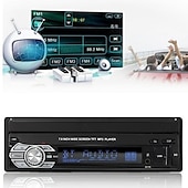 cheap Bluetooth Car Kit/Hands-free-Newest 7&quot; HD 1080P Retractable Touch Screen Car Radio Stereo 1 Din Bluetooth Car MP5 Player Support USB/AUX/FM/ Mirror Link Function+ Rearview Camera