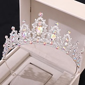 billige Bærbare tilbehør-europeisk og amerikansk lilla brud hodeplagg barokk krone rhinestone hodeplagg prinsesse krone bryllup hår tilbehør kjole tilbehør