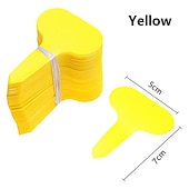 economico Giardinaggio-100pcs etichette da giardino classificazione delle piante smistamento segno tag biglietto plastica piastra di scrittura scheda plug-in carta colorata