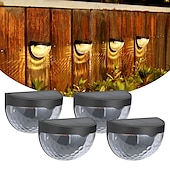 economico Applique per esterni-2/4pcs luce solare per recinzione esterna impermeabile applique da parete luci solari per patio recinzione cortile giardino garage ponte scalinata cancello