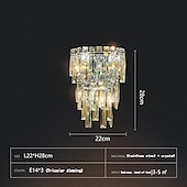 economico Luci da parete-applique da parete per interni cristallo di alta qualità k9 led soggiorno in stile nordico negozi caffè applique da parete in acciaio 110-240v