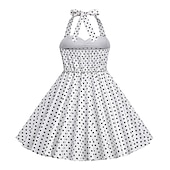 preiswerte Kleider-50er Jahre A-Linienkleid Retro Vintage 1950er Swingkleid Schlagkleid Mädchen Kinderkostüm Vintage Cosplay Freizeitkleid