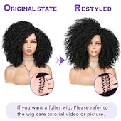 levne Nejkvalitnější paruky-krátká kudrnatá paruka afro kudrnaté paruky pernaté kudrnaté paruky syntetické afro paruky pro černošky