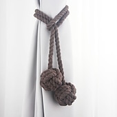 cheap Curtain Accessories-Rope Curtain Tassel Tie Backs Curtain Fringe Tiebacks Holdbacks Window Drapes Curtain Strap Buckle Holder Window Decorative Accessories