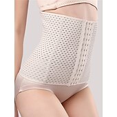 cheap Corsets-Women&#039;s Plus Size Shapewear Waist Trainer Body Shaper Pure Color Sport Simple Casual Home Daily Going out Breathable Summer Spring Home Outfits